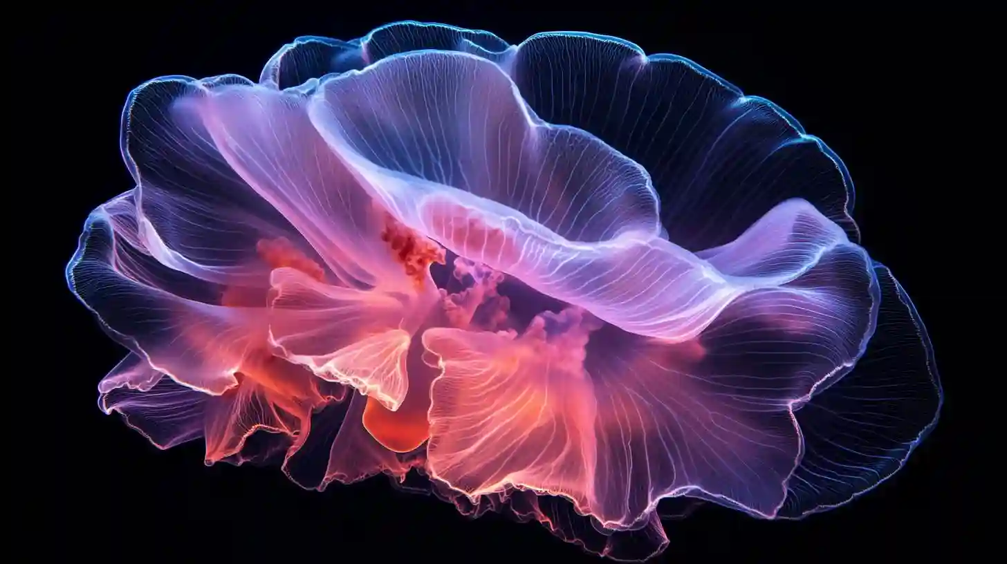 Pink Meanie jellyfish: Marvels of size and ecological significance